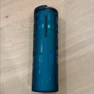 Starbucks 2021 Holiday Teal Soft Touch Insulated Coffee Cup Mug Tumbler 16oz